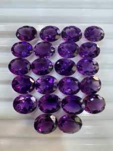 พลอยอะมีทิสต์ธรรมชาติทรงรีขนาด 9x11 มม. คุณภาพสูง เจียระไนเหลี่ยมเพชร ได้รับการรับรองจาก GIA สำหรับทำเครื่องประดับ - Product Image 5