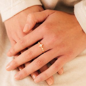 Marquise Diamond Eternity <b>Ring</b> 925 <b>Silver</b> Gold Plated Gold Vintage Style Diamond Engagement <b>Ring</b> Wedding Jewelry Gift for Wife - Product Image 1