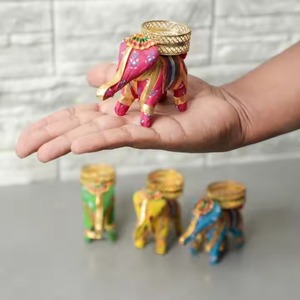 Pot de bougie unique, bougeoir du Rajasthan, faveur de cadeau de retour, cadeau de pendaison de crémaillère, pot de bougie, décor à la maison, Diyas décoratifs - Product Image 2