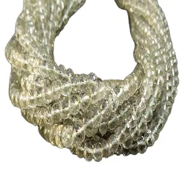 13 Zoll lange natürliche grüne Amethyst Edelstein facettierte Rondelle Perlen für DIY Armband Halskette Schmuck herstellung