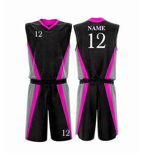 Conjuntos de Uniformes de Baloncesto sin Mangas para Hombre Adulto, 100% Poliéster, Impresión Digital, Transpirable, Nombre y Logotipo del Equipo Personalizados, Servicio OEM - Product Image 2