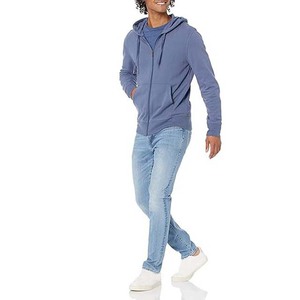 Sudadera con Capucha de Alta Calidad, 100% Algodón, con Logotipo Bordado, Manga Larga, Color Sólido, Talla Grande, Secado Rápido, Transpirable, con Cierre de Cremallera - Product Image 6