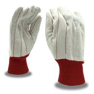 ถุงมือหนังแท้แบบเต็มนิ้วสำหรับงานหนัก บริการ OEM ถุงมือผ้าฝ้ายหนังแท้ ระบายอากาศได้ดี - Product Image 1