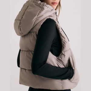 Chaleco Acolchado Grueso sin Mangas con Logotipo Personalizado para Hombre, Chaqueta de Invierno Informal Tejida de Alta Calidad al por Mayor - Product Image 3