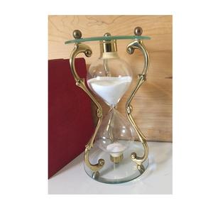 Premium Metal Hourglass Timer Handcrafted Eco-Friendly Durable Home Decor <b>Desk</b> Display Modern Minimal Style Sand Holder Accent - Product Image 1