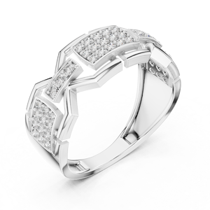 Anillo de Diamantes Personalizado para Hombre, Diseño de Pavé de Lujo, Aspecto Pesado, Plata 925, Oro, Fábrica de Joyería OEM ODM - Product Image 2