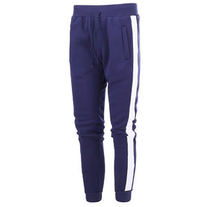 Pantalones de chándal rectos de cintura alta para hombre, pantalones de chándal informales, ropa deportiva de lona con rayas laterales, tela no tejida, deportes de Fitness - Product Image 6
