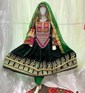 Dernières robes afghanes brodées à la main avec des diamants, Pakistan, femmes musulmanes du Golfe, robe de soirée, luxe, fabriquées en tissu de soie - Product Image 4