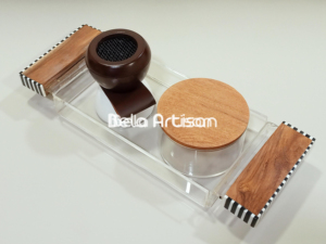 Transparent acrylique Mubkhara plateau boîte bois imprimé Bakhoor brûleur ensemble Bela Artisan diffuseur d'encens pour la maison aromathérapie Eid - Product Image 3