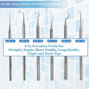 ชุดตรวจสุขภาพฟันคุณภาพพรีเมียม ทำจากสแตนเลส เครื่องมือทันตกรรม ชุดตรวจสุขภาพฟันราคาสุดคุ้ม - Product Image 2