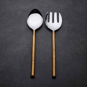 Cuillère à salade en acier inoxydable au design moderne, idéale pour les événements domestiques et la restauration, vente en gros depuis l'Inde - Product Image 5