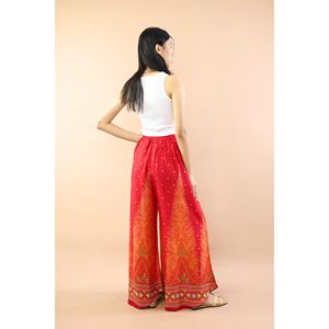 Napat Clothing Peacock <b>Women's</b> Palazzo Pants in Coral <b>Red</b> for <b>Women</b> - Product Image 2
