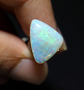 Cabujón de ópalo australiano natural, Ópalo sólido Coober Pedy 16X12X4MM, piedra preciosa suelta de corte ovalado aproximado para la fabricación de joyas - Product Image 3