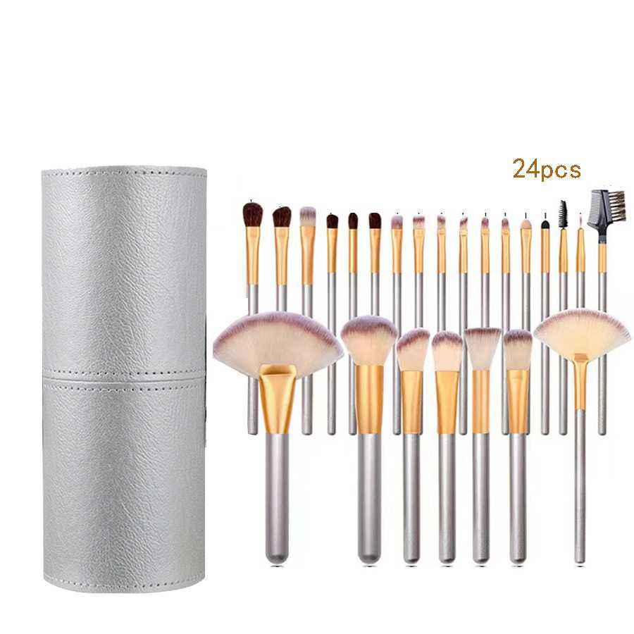 24 pieces of light beige wood with a wooden base