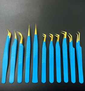 แหนบปลายสแตนเลสสำหรับแต่งขนตาอุปกรณ์ต่อขนตา90องศา - Product Image 5