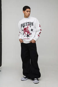 Sudadera Blanca con Diseños Bordados Personalizados 2025, Sudadera con Capucha Estampada de Invierno para Hombre, Talla Grande, Transpirable, de Poliéster/Algodón de Punto - Product Image 4