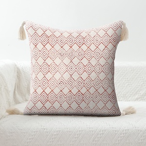 Freeway <b>Pillow</b> Cover Home Decor Geometric Cotton Block Printed Handmade Cushion 100% Cotton Cushion Cover With Unique Style - Product Image 3