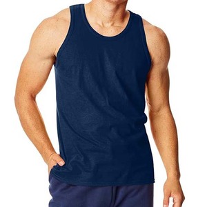 2025 Custom Logo Breathable <b>Muscle</b> Training Gym Tank Top <b>Vest</b> Crew Neck Shirt Workout Men's Polyester Sleeveless Tank Top Men - Product Image 5