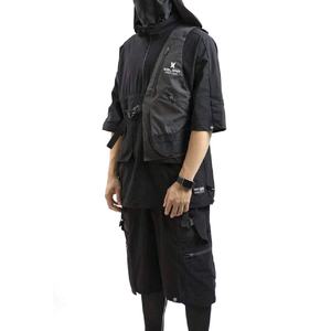 Cyber Black Techwear chaleco para hombres resistente al corte duradero medio negro Delgado impermeable Ninja Tech chalecos Streetwear Techwear ropa - Product Image 2