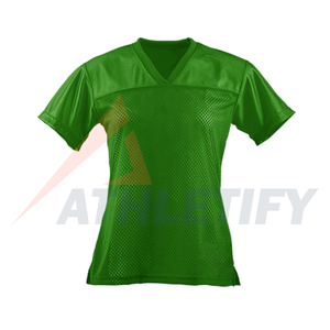 Camiseta Deportiva Personalizable y Transpirable de Fútbol Americano para Mujer, Manga Corta, 100% Poliéster, para el Día del Partido y Entrenamiento de Fútbol - Product Image 1