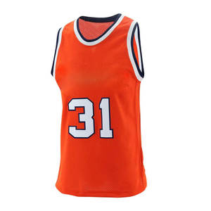 Camiseta de baloncesto reversible ligera personalizable, ropa atlética transpirable con número de nombre, duradera para juegos deportivos de Liga - Product Image 6