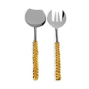 Ensemble de couverts à salade en acier miroir Couverts en acier inoxydable - Product Image 1