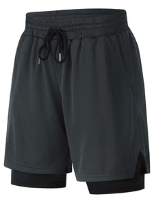 Short de course élégant Boxy Performance pour homme Support de compression évacuant l'humidité avec poche zippée pour l'été Gym et entraînement - Product Image 5