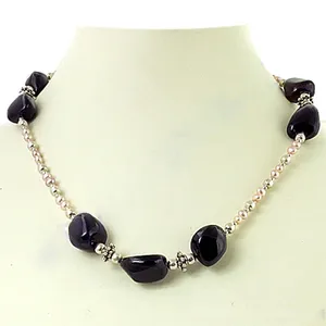 Collier vintage en perles pour femmes, cadeau religieux classique, chaîne en plastique plaquée or - Product Image 1