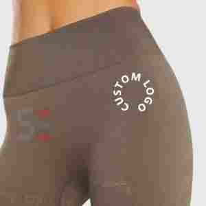 Ensemble de leggings de yoga pour femmes, taille haute, respirants, séchage rapide, durables, avec logo personnalisé - Product Image 5