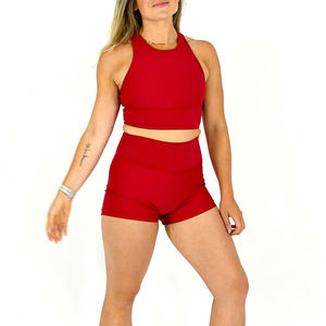 Haute qualité Sublimation été taille haute sport femmes Shorts femmes Sexy GYM Yoga course court vêtements pour femmes - Product Image 6