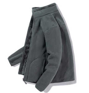 Veste d'extérieur à fermeture éclair en polaire Sherpa pour hommes tendance avec logo personnalisé hiver extérieur respirant nouveau design avec techniques brodées - Product Image 2