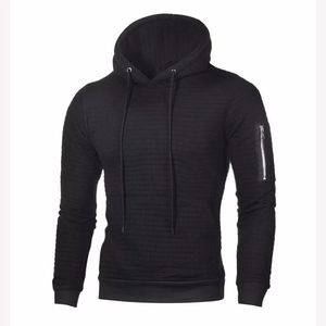 Sudadera con Capucha para Hombre, Estilo Nuevo, Diseño Sólido, Sudadera con Capucha de Compresión, Otoño, Mangas con Estampado Personalizado - Product Image 3