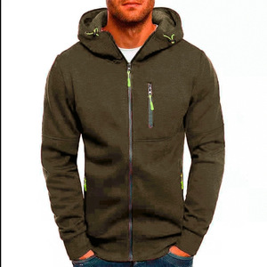 Sweat à capuche zippé pour homme, personnalisable avec logo, pull d'hiver respirant à séchage rapide, en molleton teint uni de haute qualité, vente en gros OEM - Product Image 6