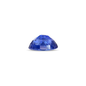 Saphir bleu 3,66 carats, pierre précieuse naturelle facettée, calibrée 10 mm, bleu royal, pierre lâche 8 mm de hauteur avec traitement thermique - Product Image 2