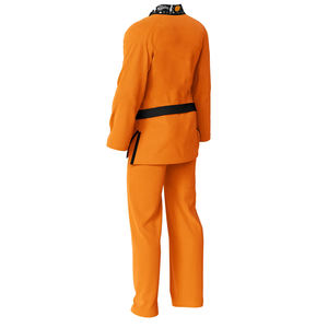 Color naranja negro hecho a mano logotipo personalizado impresión más nuevo producto lavable a máquina arte marital sublimación Jiu Jitsu uniforme - Product Image 3