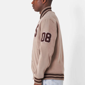 OEM servicio personalizado bordado hombres lana Varsity chaqueta al por mayor personalizado poliéster en blanco Varsity chaquetas - Product Image 5