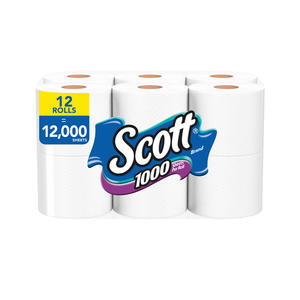 Scott Papier toilette standard 1 pli blanc 1000 feuilles/lot = 16 paquets de 20 - Product Image 5
