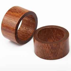 Modern Luxury Eco-Friendly High Quality Customizable Wood Napkin Rings Custom Logo for Home Hotel Restaurant Wedding <b>Table</b> - Product Image 6