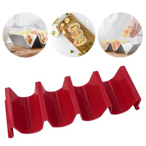 ชั้นวางอาหารทาโก้สแตนเลสขนาดใหญ่สีแดงสีแดงอุปกรณ์เครื่องครัว - Product Image 6