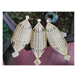 Plateau en bambou tissé à la main, bateau en bambou tissé à la main pour servir des collations et décorer la table, Vietnam - Product Image 3