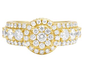 Totalmente helado estilo Hip Hop corte redondo VVS claridad Moissanite diamante en S925 anillo de plata esterlina para hombres y mujeres - Product Image 1