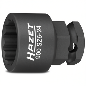 Hazet 1/2'' Short Square <b>12</b>-<b>Point</b> <b>Socket</b> with Traction Profile and Borehole - Product Image 2