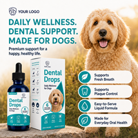 Gouttes dentaires premium pour chiens – Complément liquide pour l'hygiène buccale, haleine fraîche, soutien contre la plaque et le tartre, formule quotidienne pour le bien-être dentaire