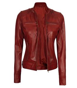 2023 veste en cuir PU marron pour femmes personnalisable automne et hiver équipement de plein air thermique pour la moto et les activités d'hiver - Product Image 3
