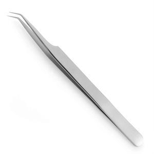 Pinzas para Pestañas Antiestáticas de Acero de Color Rosa Bebé con Punta Dentada de la Marca HASIBI NAQIBI SURGICAL CORPORATION - Product Image 3