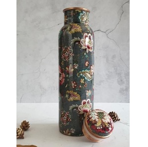 Botella de Cobre Reutilizable Ecológica con Diseño Floral de Ágata Impresa, con Color y Tamaño Personalizados - GOD GRACE CRAFT - Product Image 2