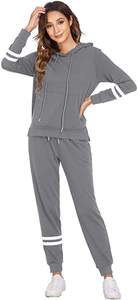 Conjunto Deportivo de 2 Piezas para Mujer, con Capucha y Estampado, Nuevo, de Alta Calidad, 100% Algodón, Transpirable y de Secado Rápido - Product Image 3