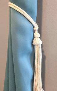 Abrazaderas de Cortina de Algodón de Lujo con Borlas: Sujetador de Cortinas Color Crudo - Product Image 3