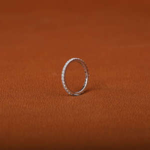 18KT Solid Gold Plated Round Cut Lab Grown Diamond Full Eternity Wedding Band Classic Luxury Wedding Gift - Product Image 5