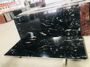 Dalle de pierre naturelle de vente chaude noir de graphite poli Design moderne pour l'intérieur de mur et de plancher de la maison et du bureau forme de grande dalle - Product Image 3